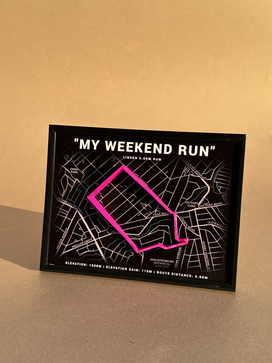 Dark Mode Route Map A5